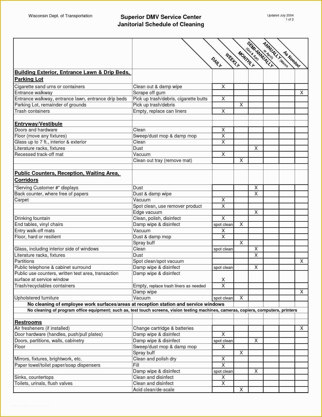 Cleaning Business Templates Free Of Fice Cleaning List Template