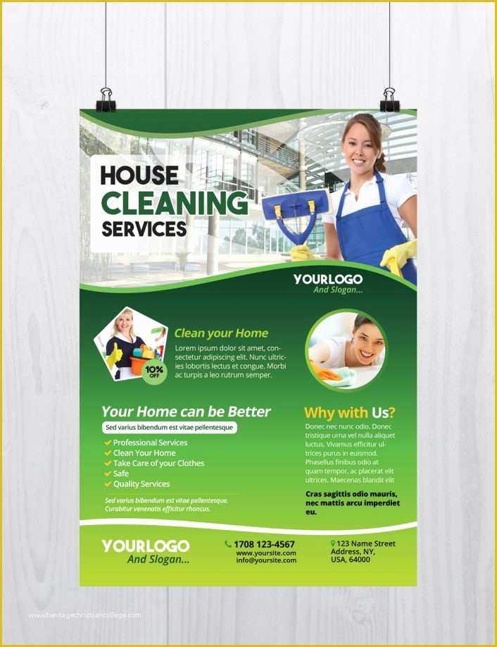 Cleaning Business Templates Free Of Free Cleaning Services Template Flyer Psd Flyershitter