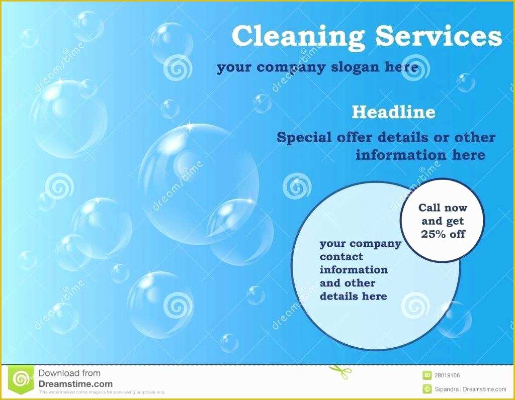 Cleaning Business Templates Free Of Template It Services Brochure Template