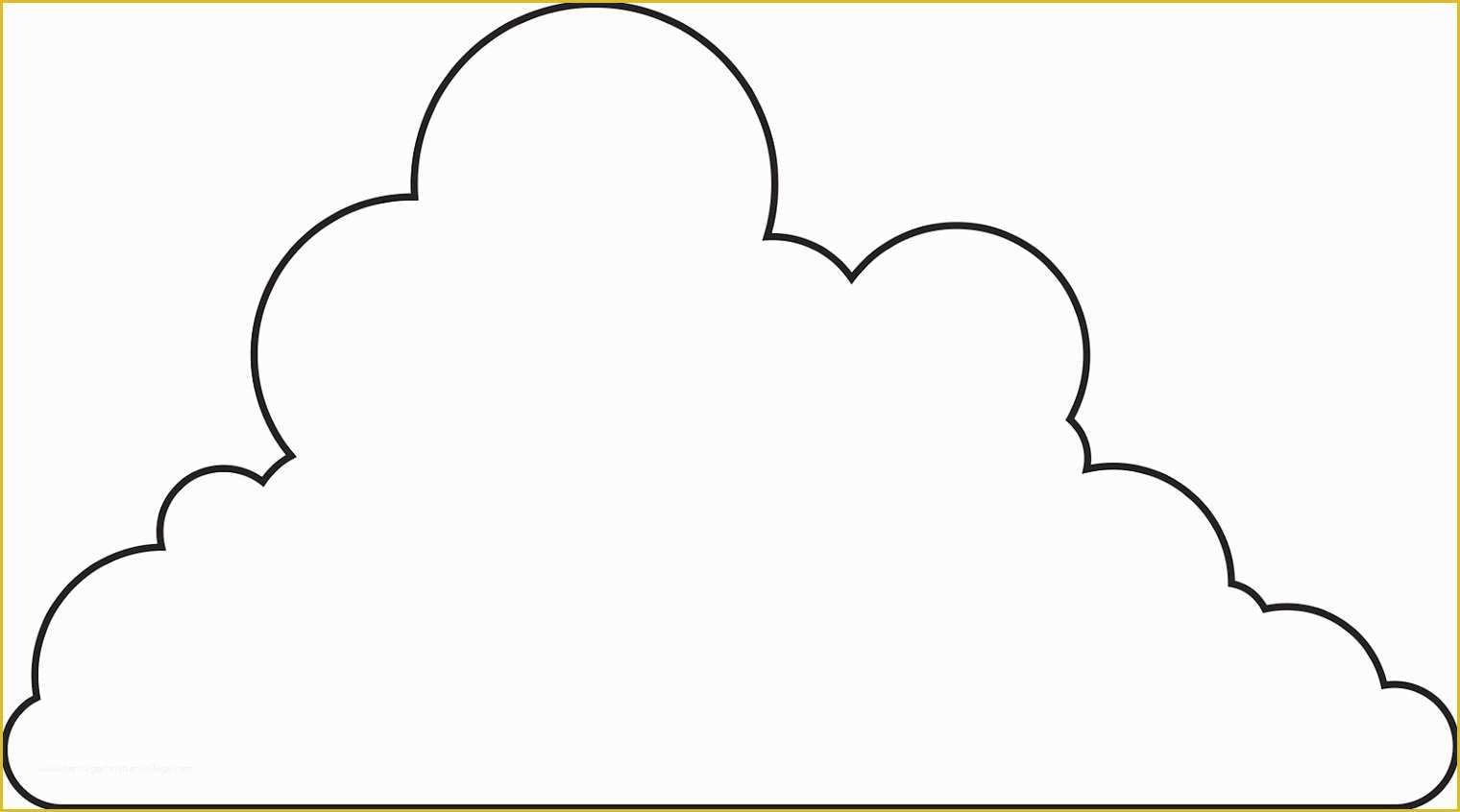 Cloud Template Free Of Cloud Clipart Cutout Pencil and In Color Cloud Clipart