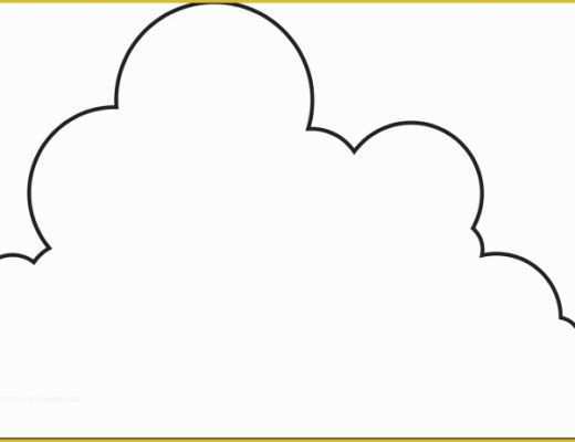Cloud Template Free Of Cloud Outline Clipartion