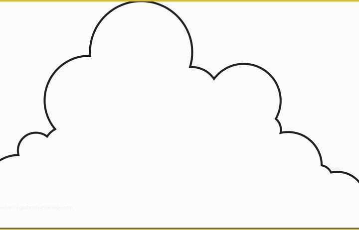 Cloud Template Free Of Cloud Outline Clipartion