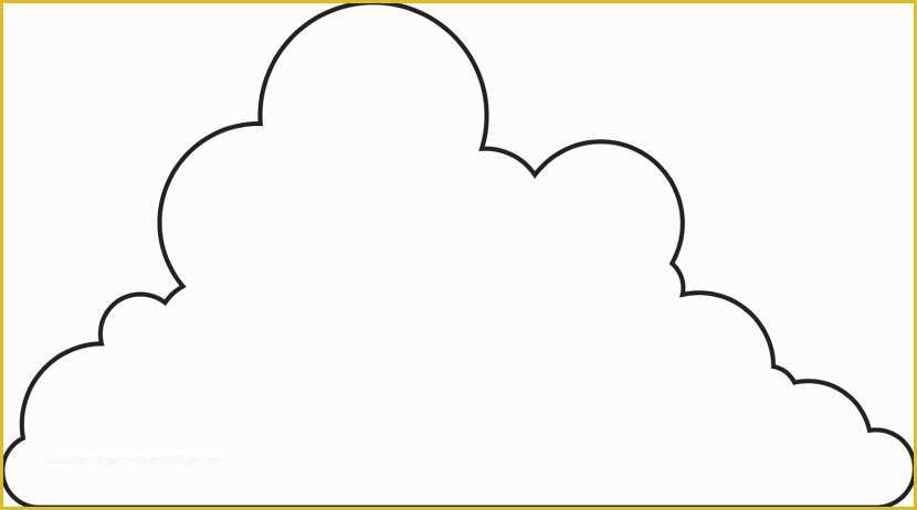 Cloud Template Free Of Cloud Outline Clipartion