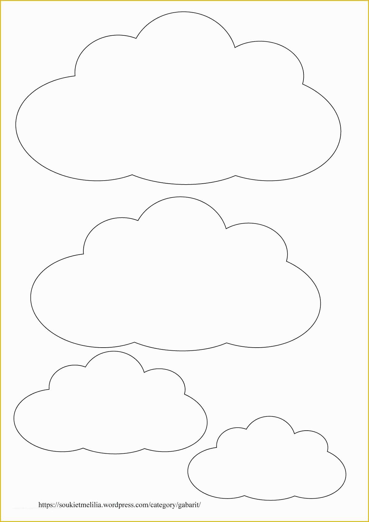 Cloud Template Free Of Cloud Template Printable