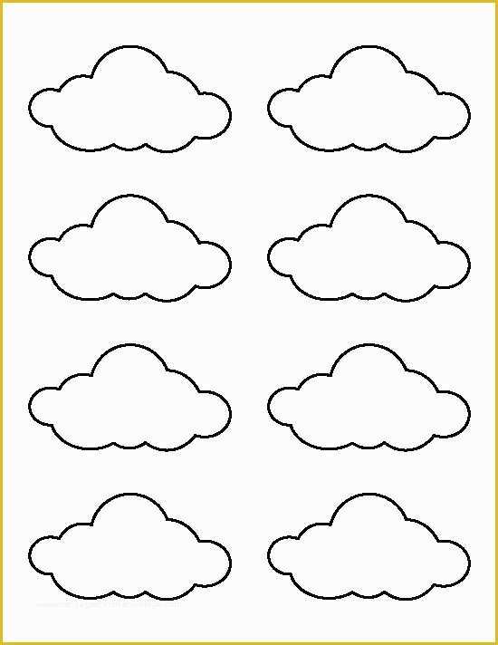 Cloud Template Free Of Clouds Clipart Small Cloud Pencil and In Color Clouds