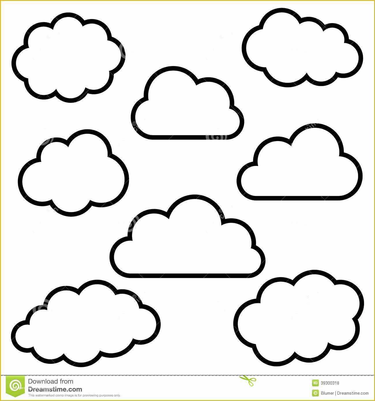 Cloud Template Free Of Clouds Clipart Small Cloud Pencil and In Color Clouds