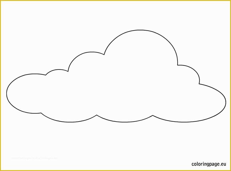 Cloud Template Free Of Free Coloring Pages Of Cloud Stencile