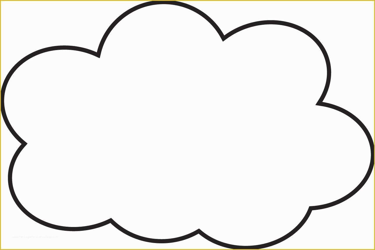 Cloud Template Free Of Rain Cloud Template Printable Clipart Best 