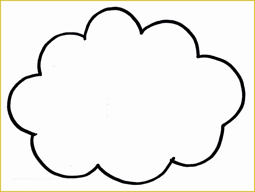 Cloud Template Free Of Rain Cloud Template Printable Clipart Best