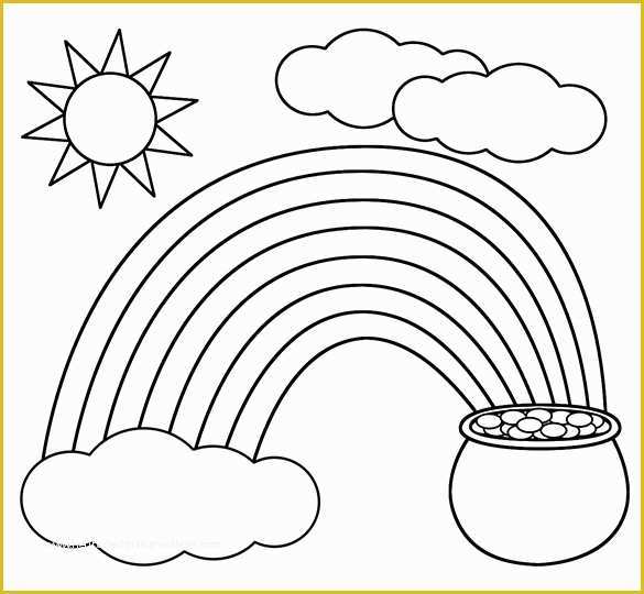 Cloud Template Free Of Rainbow Coloring Page with Clouds