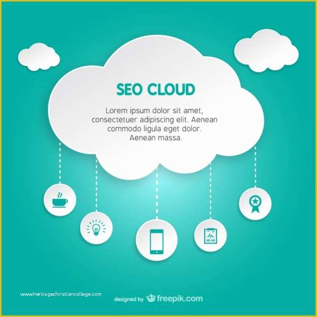 Cloud Template Free Of Seo Cloud Template Vector