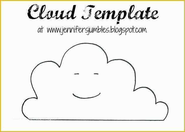 Cloud Template Free Of Stitching On Paper Inc A Free Template Jennifer
