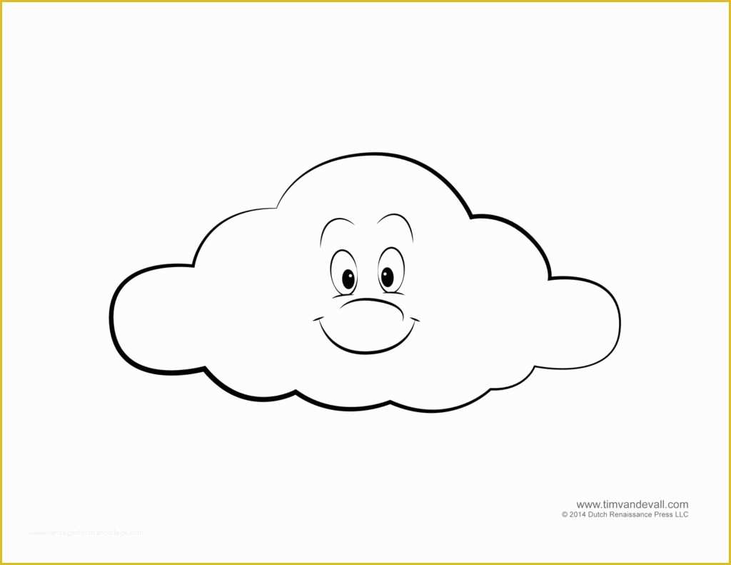 Cloud Template Free Of Weather for Kids Free Cloud Templates and Weather Coloring