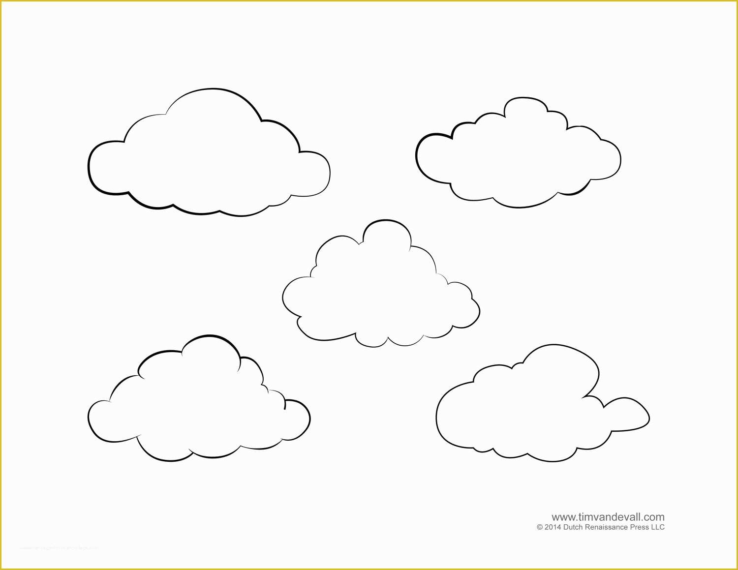 Cloud Template Free Of Weather for Kids