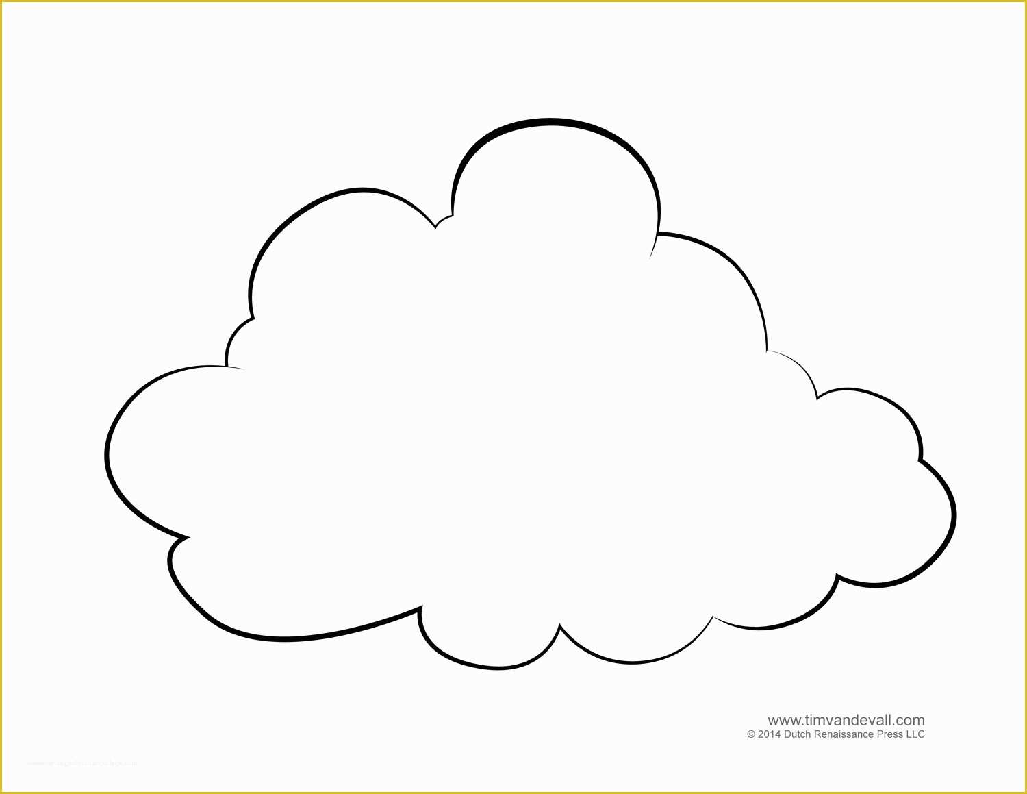 Cloud Template Free Of Weather for Kids