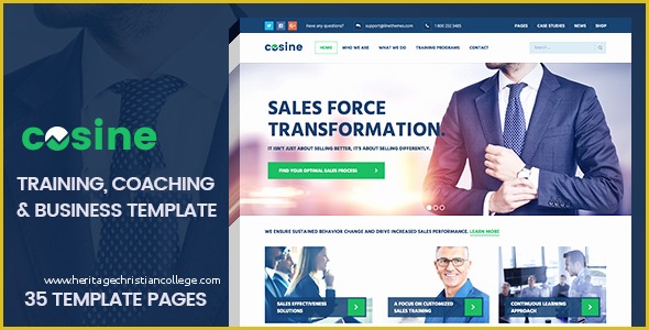 Coaching Website Templates Free Download Of Cosine Training Coaching & Business HTML Template by