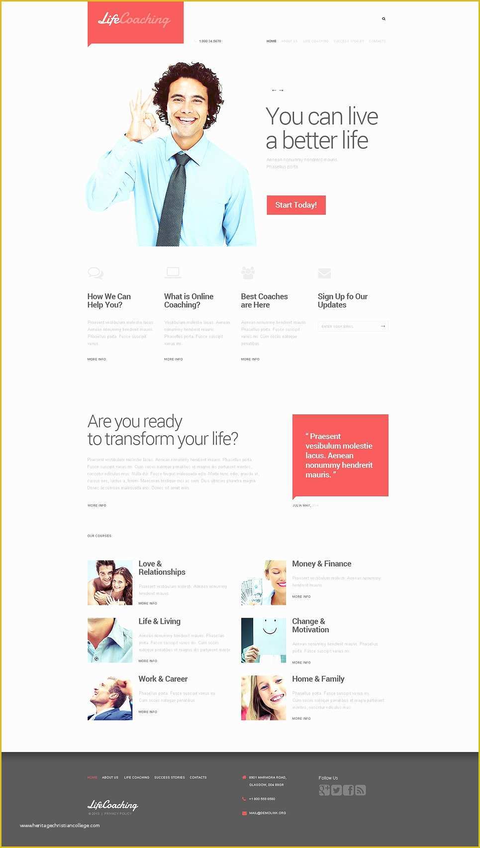 Coaching Website Templates Free Download Of Life Coach Responsive Website Template