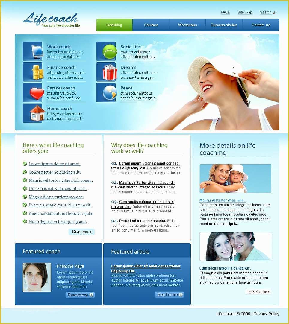 Coaching Website Templates Free Download Of Life Coach Website Template Web Design Templates
