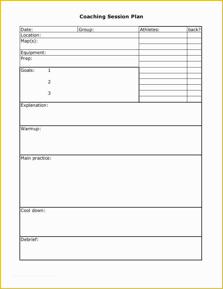 Coaching Website Templates Free Download Of Session Plan Template