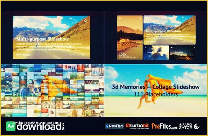 Collage after Effects Template Free Of 3d Memories Collage Slideshow Videohive Free