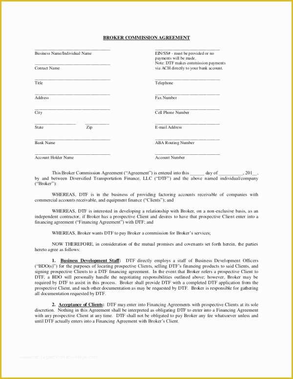 Commission Sales Agreement Template Free Of 10 Sales Mission Agreement Samples & Templates