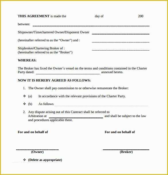 Commission Sales Agreement Template Free Of 12 Mission Contract Templates to Download for Free