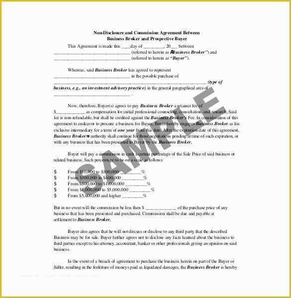 Commission Sales Agreement Template Free Of 21 Mission Agreement Template Free Sample Example