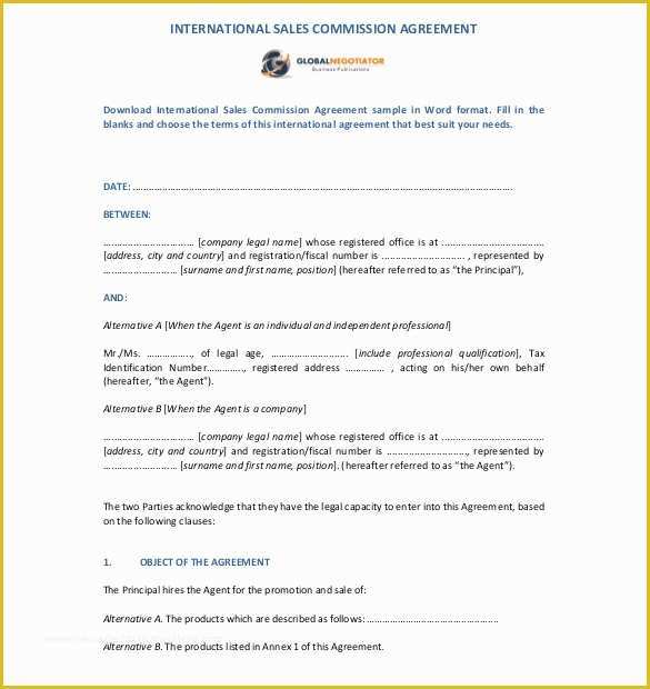 Commission Sales Agreement Template Free Of 23 Mission Agreement Templates Word Pdf Pages