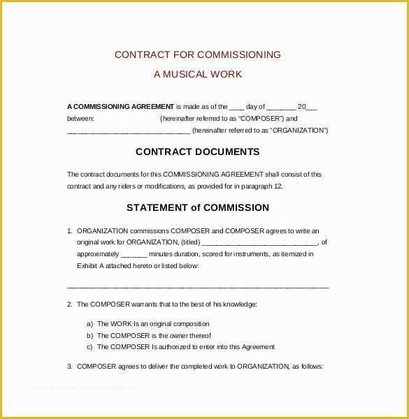 Commission Sales Agreement Template Free Of 23 Mission Agreement Templates Word Pdf Pages