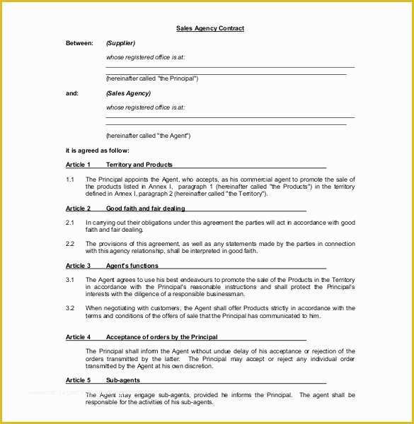 Commission Sales Agreement Template Free Of 23 Mission Agreement Templates Word Pdf Pages