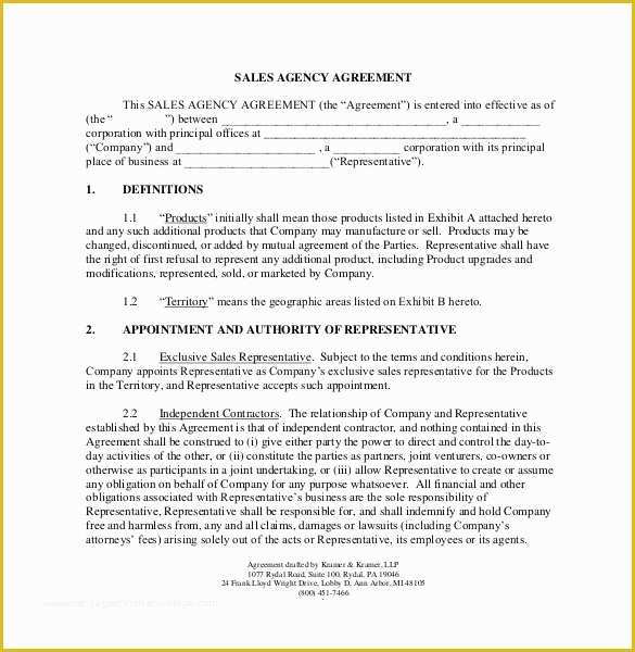 Commission Sales Agreement Template Free Of 23 Mission Agreement Templates Word Pdf Pages