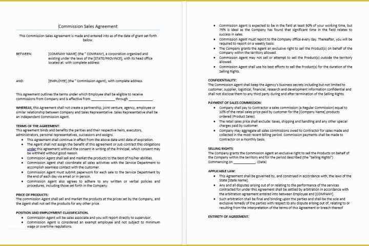 Commission Sales Agreement Template Free Of Mission Sales Agreement Template Templates Resume