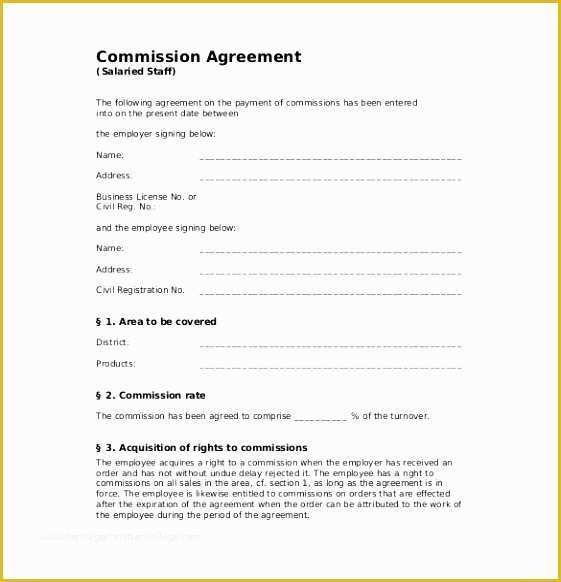 Commission Sales Agreement Template Free Of Sales Agency Agreement Template International Agent