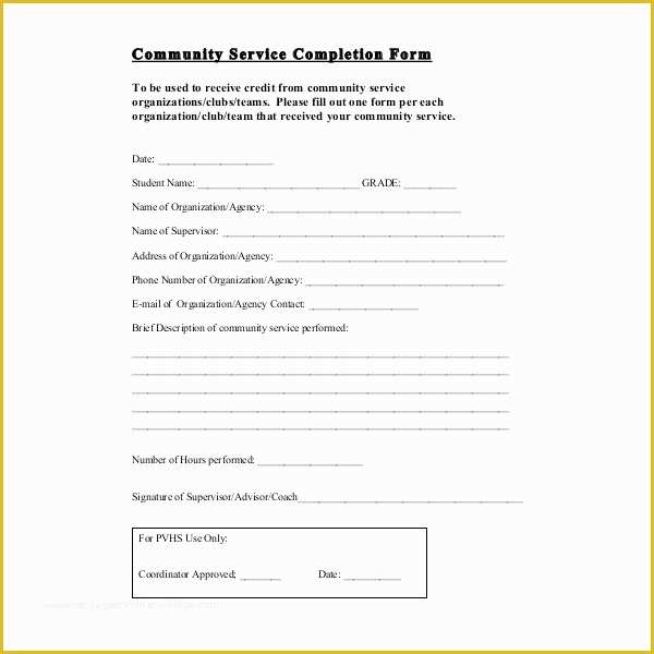 Community Templates Free Download Of Free Download Munity Service form Template – Radiofama