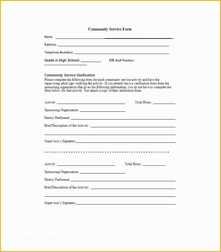 Community Templates Free Download Of Munity Service Letter Templates Pletion Verification