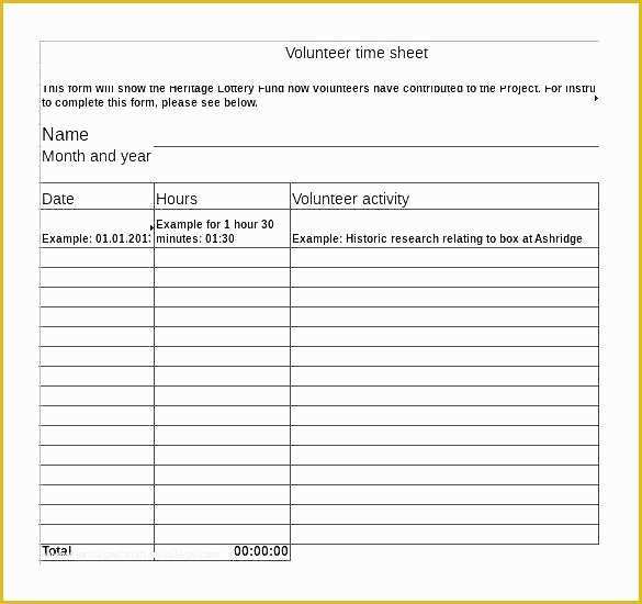 Community Templates Free Download Of Munity Service Log Sheet Printable Luxury Free Download