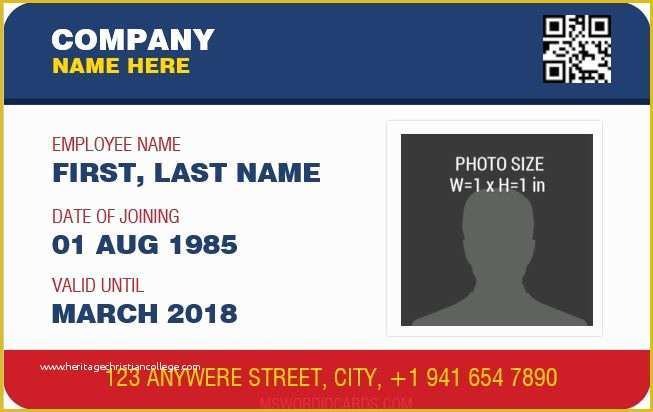 Company Id Template Free Of 10 Best Staff Id Card Templates Ms Word