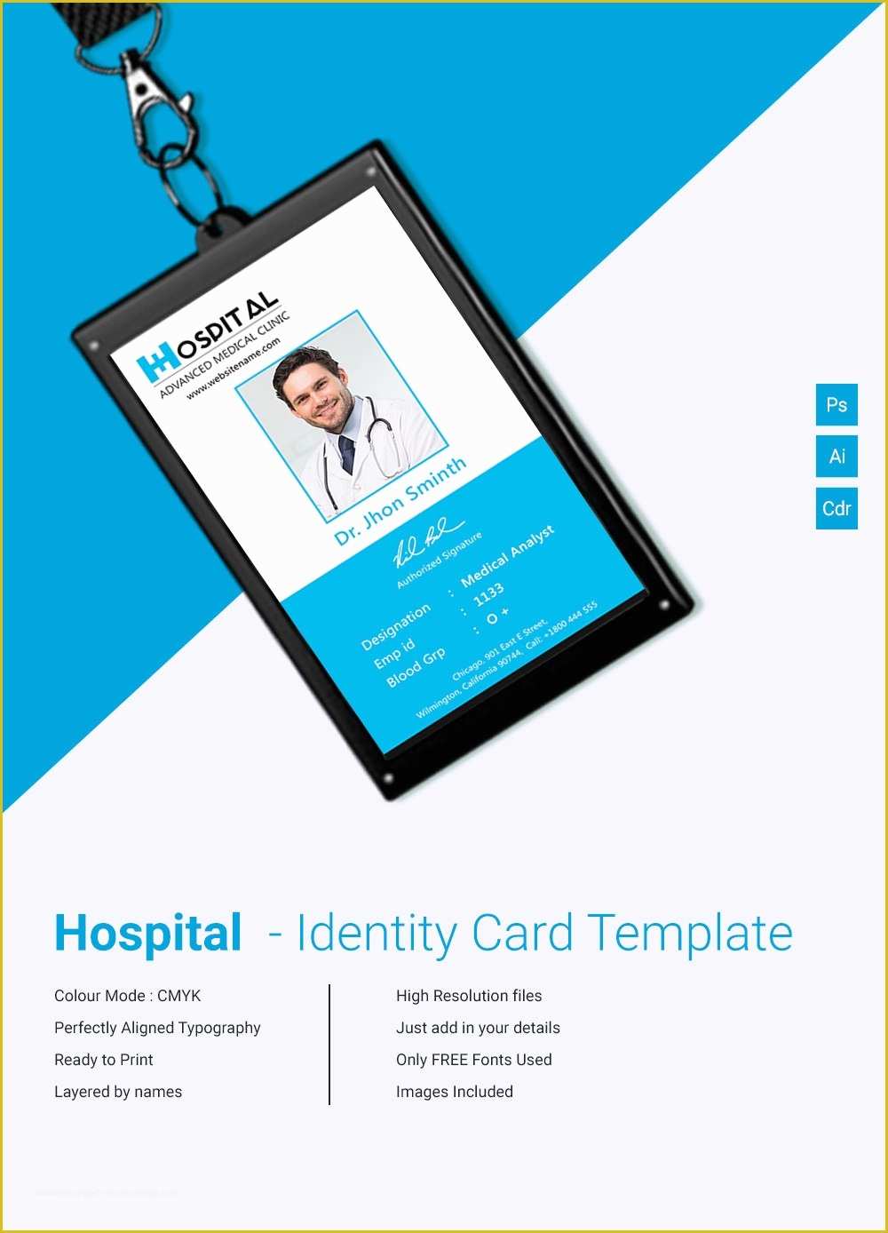 Company Id Template Free Of 18 Id Card Templates – Free Psd Documents Download