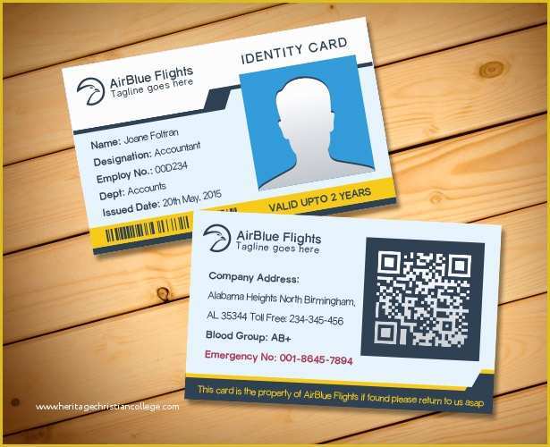 Company Id Template Free Of 2 Free Pany Employee Identity Card Design Templates