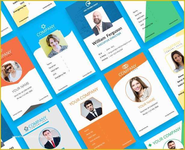 Company Id Template Free Of 2 Free Pany Employee Identity Card Design Templates