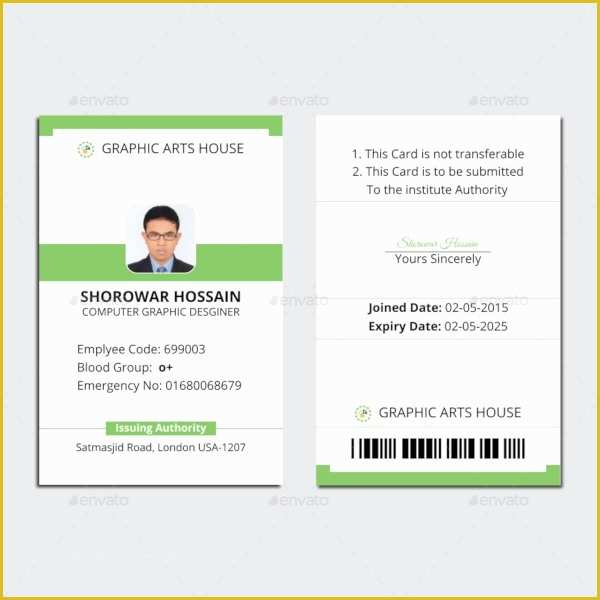 Company Id Template Free Of 21 Id Cards