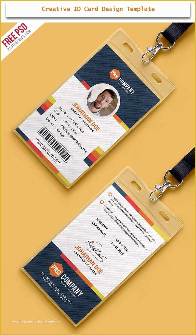 Company Id Template Free Of 30 Creative Id Card Design Examples with Free Download