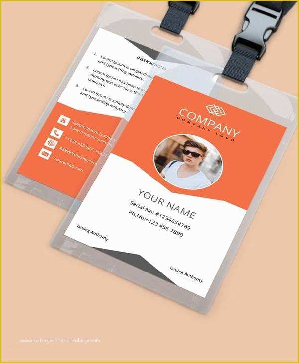 Company Id Template Free Of 64 Amazing Id Card Templates to Download