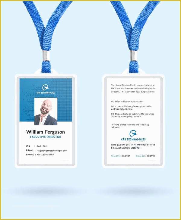 Company Id Template Free Of 64 Amazing Id Card Templates to Download