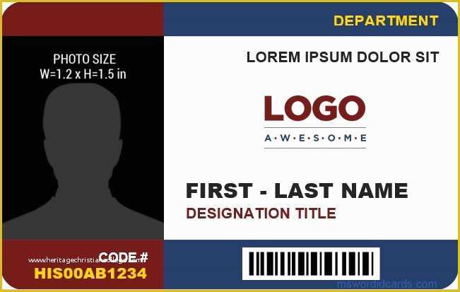 Company Id Template Free Of 8 Best Pany Id Card Templates Ms Word