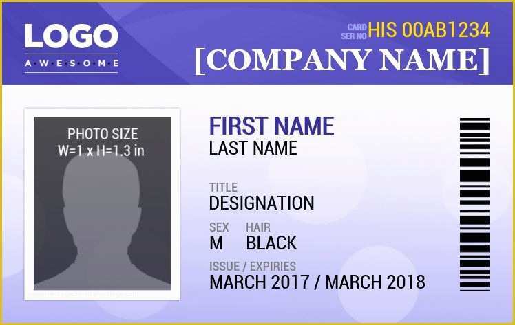 Company Id Template Free Of Employee Id Card Template Microsoft Word Templates Data