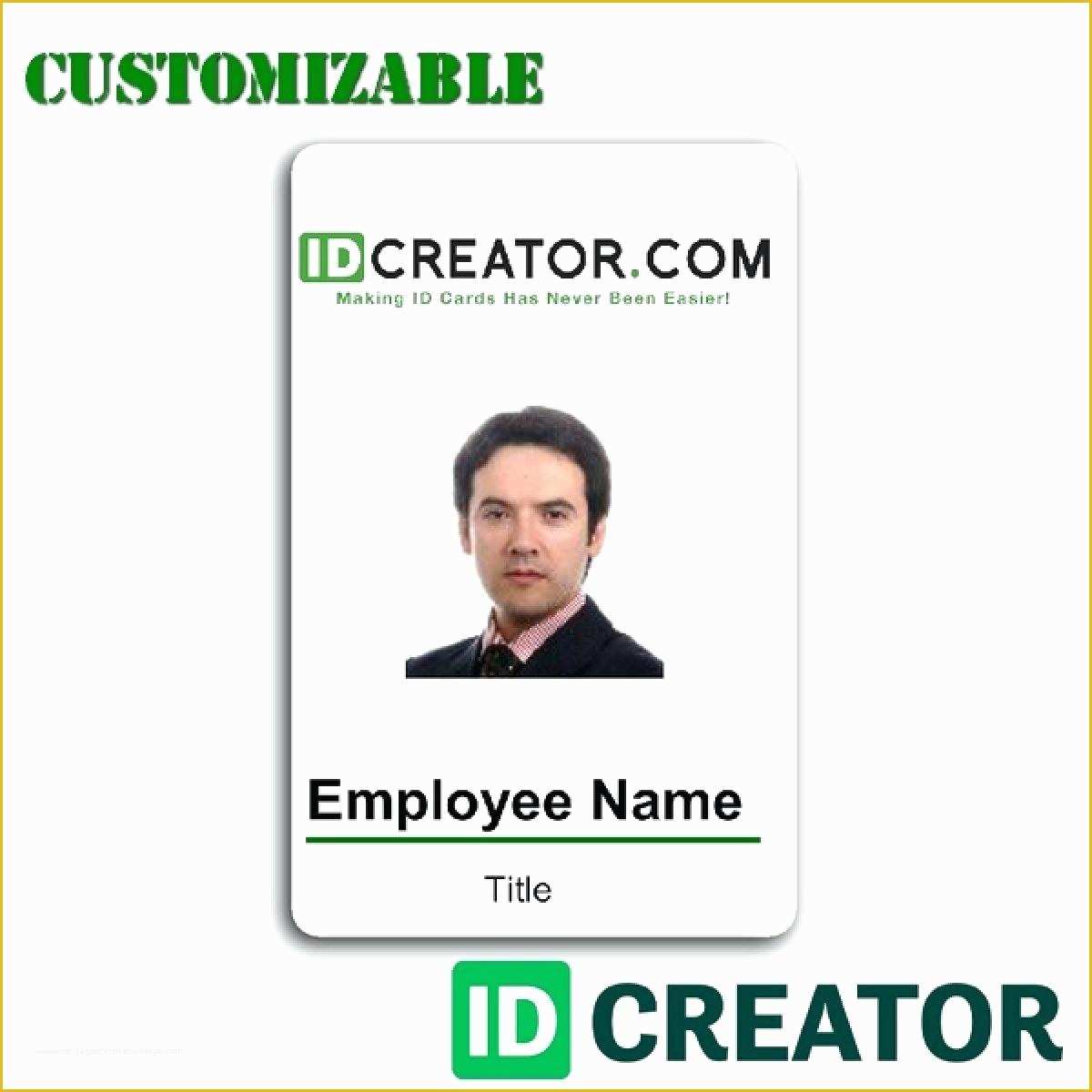 Company Id Template Free Of Employee Identity Card Template