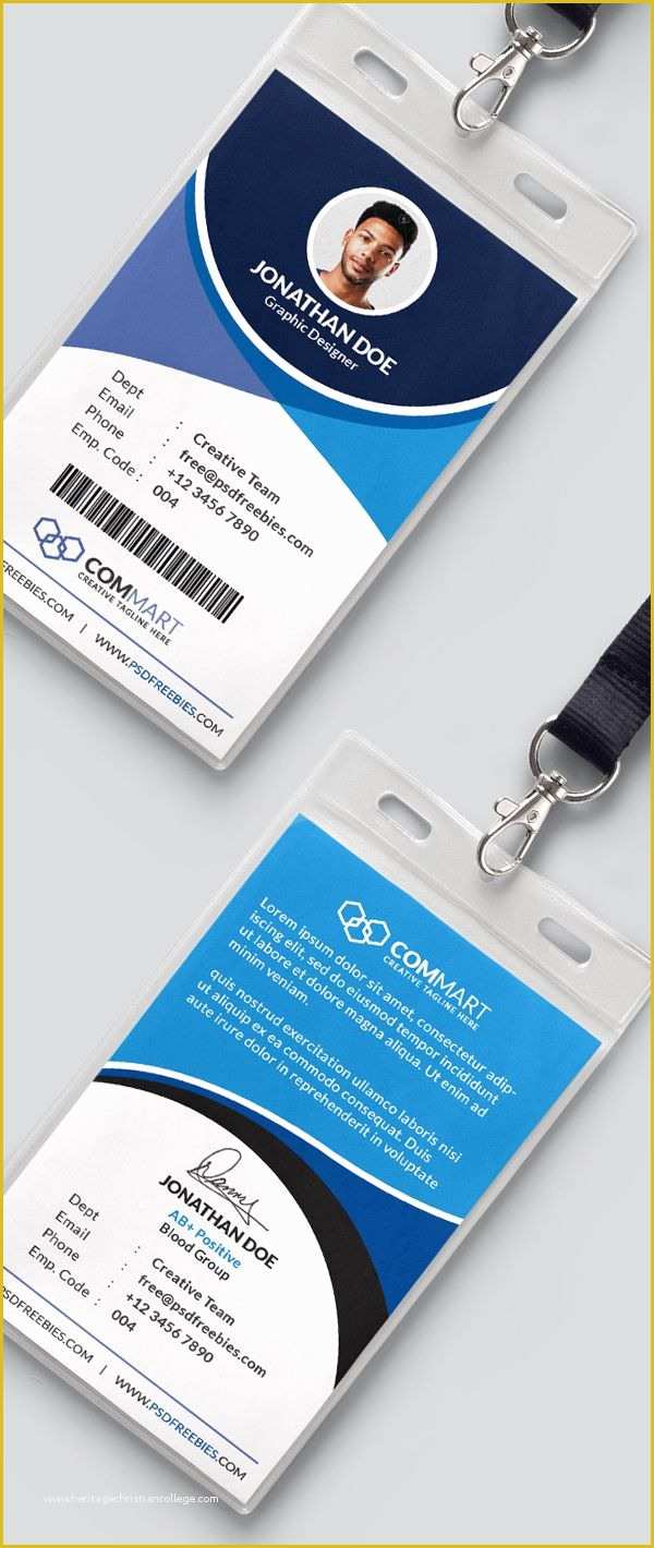 Company Id Template Free Of Free Corporate Fice Identity Card Template Psd