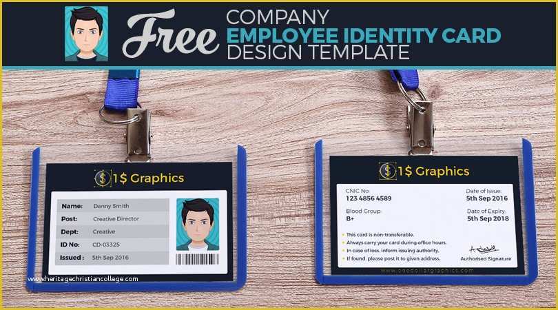 Company Id Template Free Of Free Pany Employee Identity Card Design Template – E