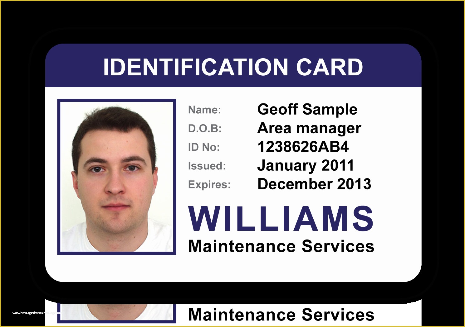 Company Id Template Free Of Id Card Gallery An Image to View Larger Size – Go